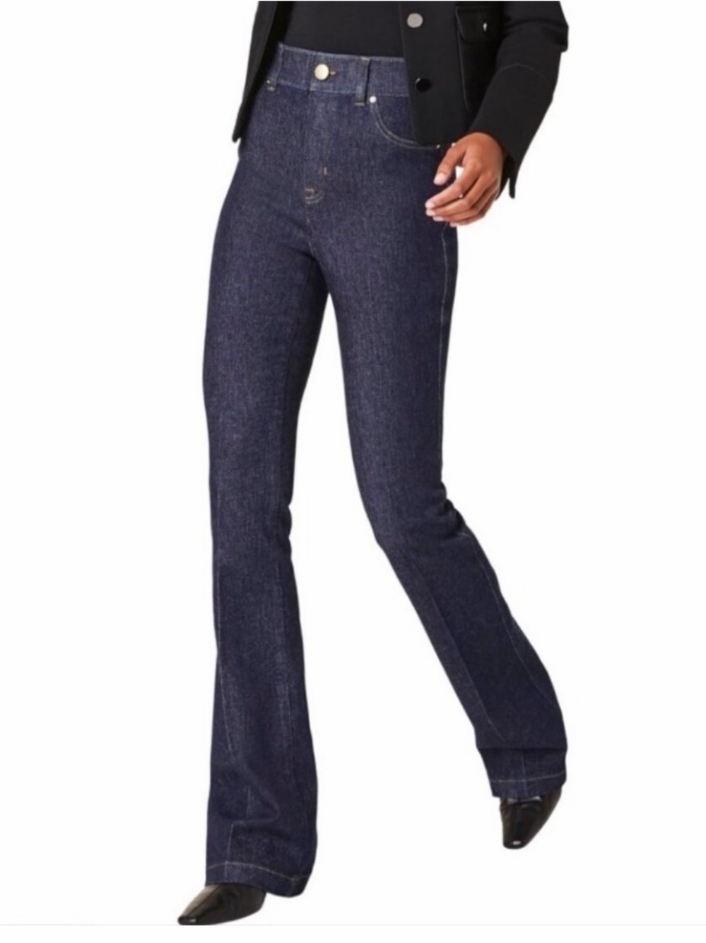 SPANX SPANXshape Original EveryWear Pull On Flare Jeans Sz M Dark Wash NWT